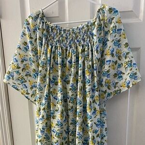 Smocked Light Cotton Nightgown